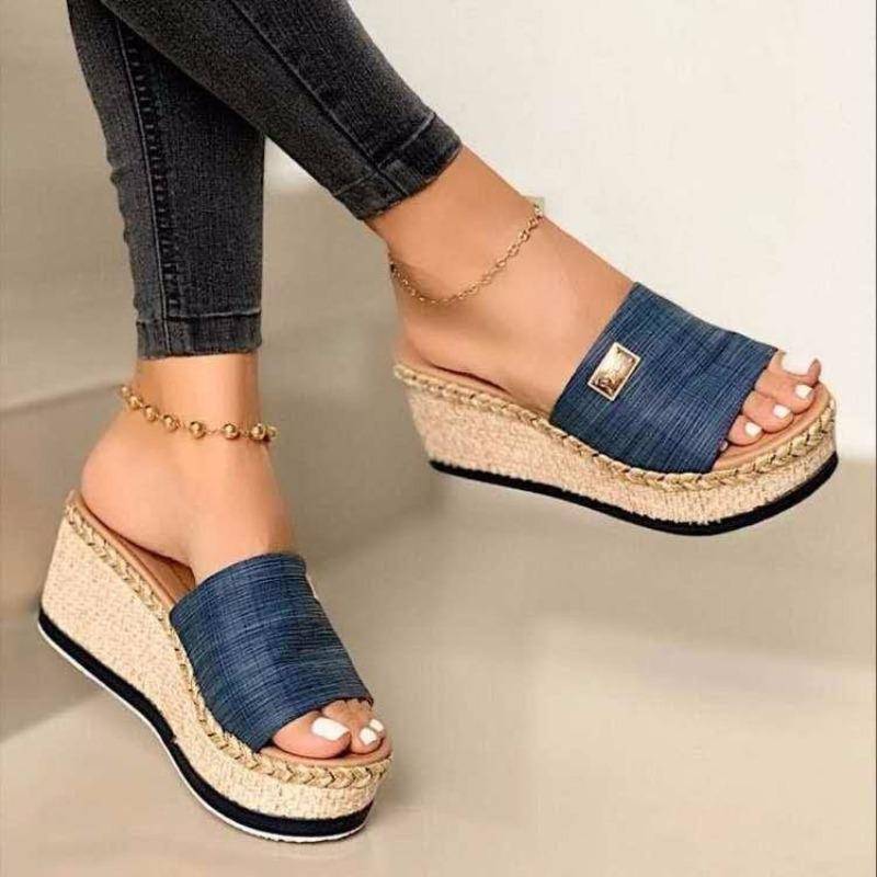 Neu Frauen Casual Strand Hausschuhe Orthopädische Stretch Orthesen Sandalen Weibliche Offene spitze Atmungs Rutschen Keile Schuhe Outdoor 40 von Joom DACH