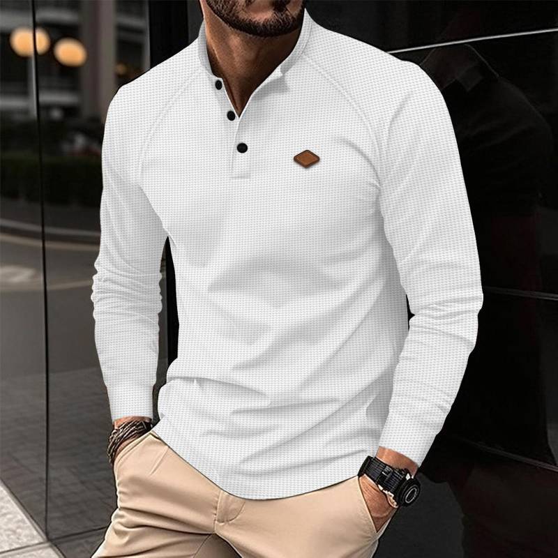 Neu Herbst und Winter herren POLO Shirt Revers Einfarbig Langarm Sport XL von Joom DACH