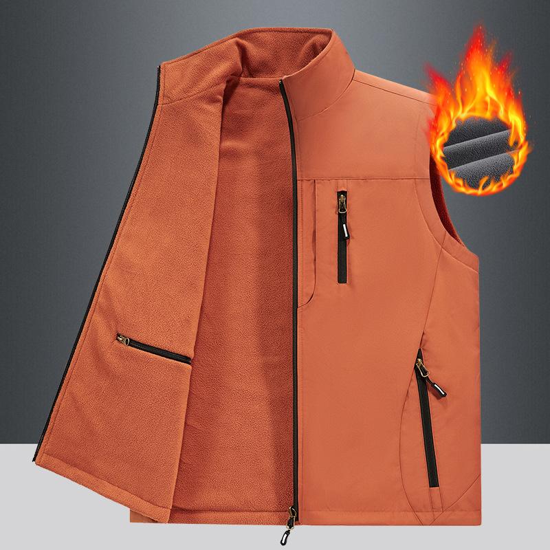 Neu Herbst und Winter herren Weste Outdoor Casual Weste Jacke doppelseitige Tragen Fleece Dicker 5XL von Joom DACH