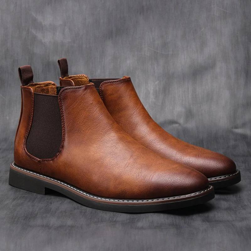 Neu Herren Chelsea Boots Retro Komfortable Stilvolle Herrenstiefel 47 braun von Joom DACH