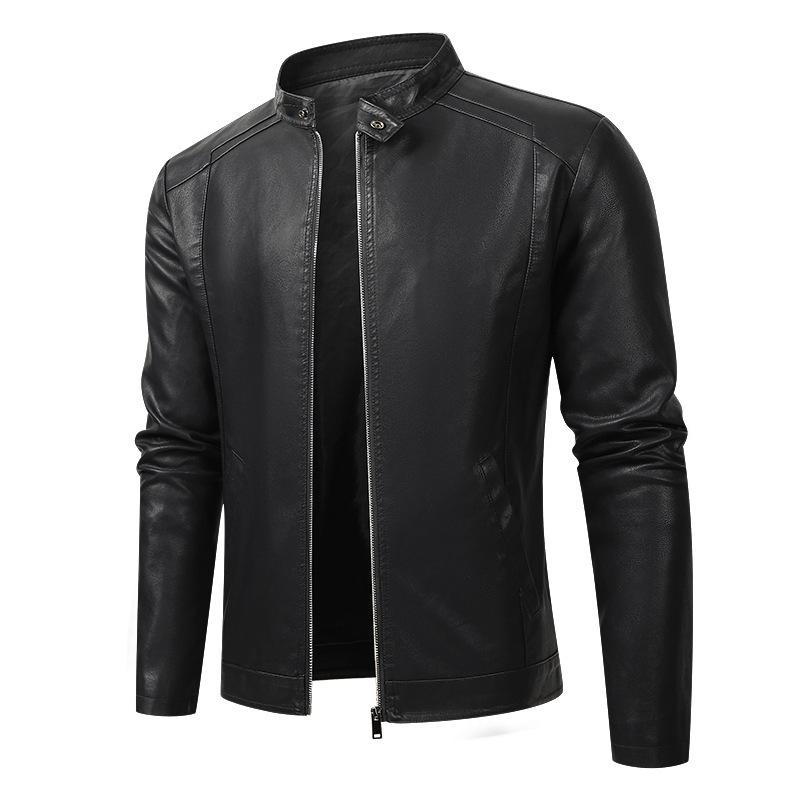 Neu Herren Leder Jacke Männer der Herbst Winter Motorrad Mantel Lässig 5XL von Joom DACH