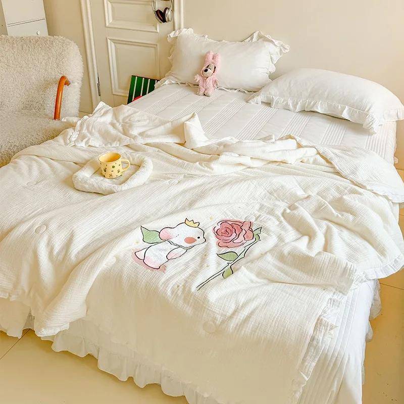 Neu Klasse A Baumwolle Falten Garn Große Stickerei Sommer Quilt 150x200cm 1.7kg von Joom DACH