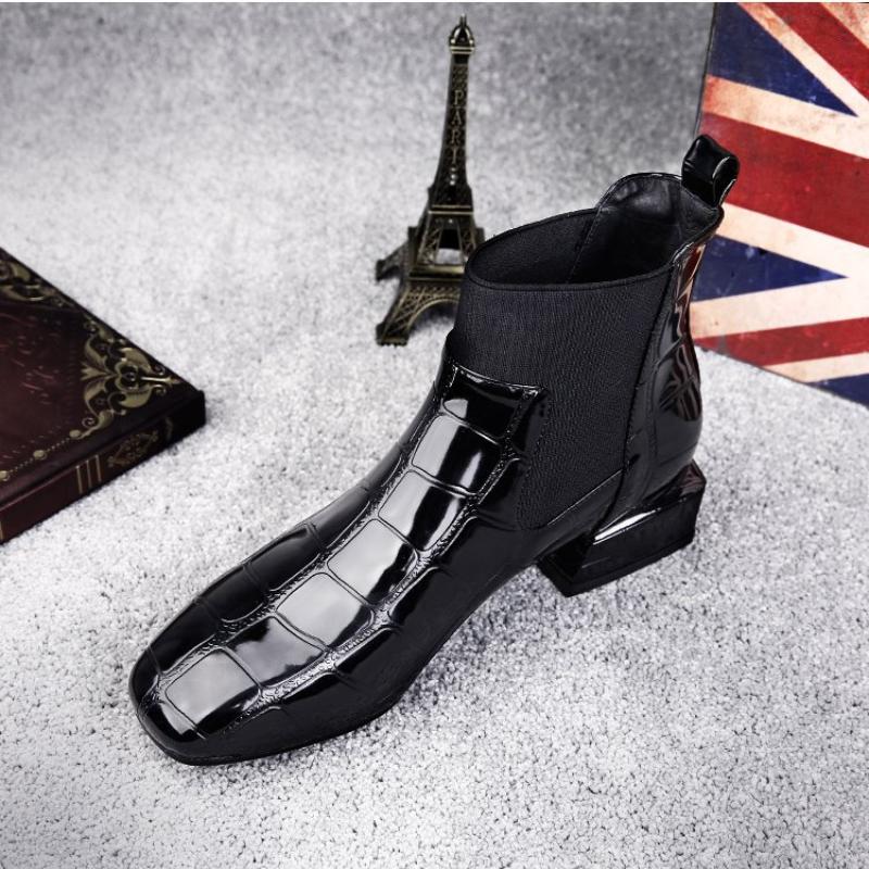 Neu Kurze Stiefel frauen Lack Leder Mode Stiefel frauen Schuhe 39 von Joom DACH