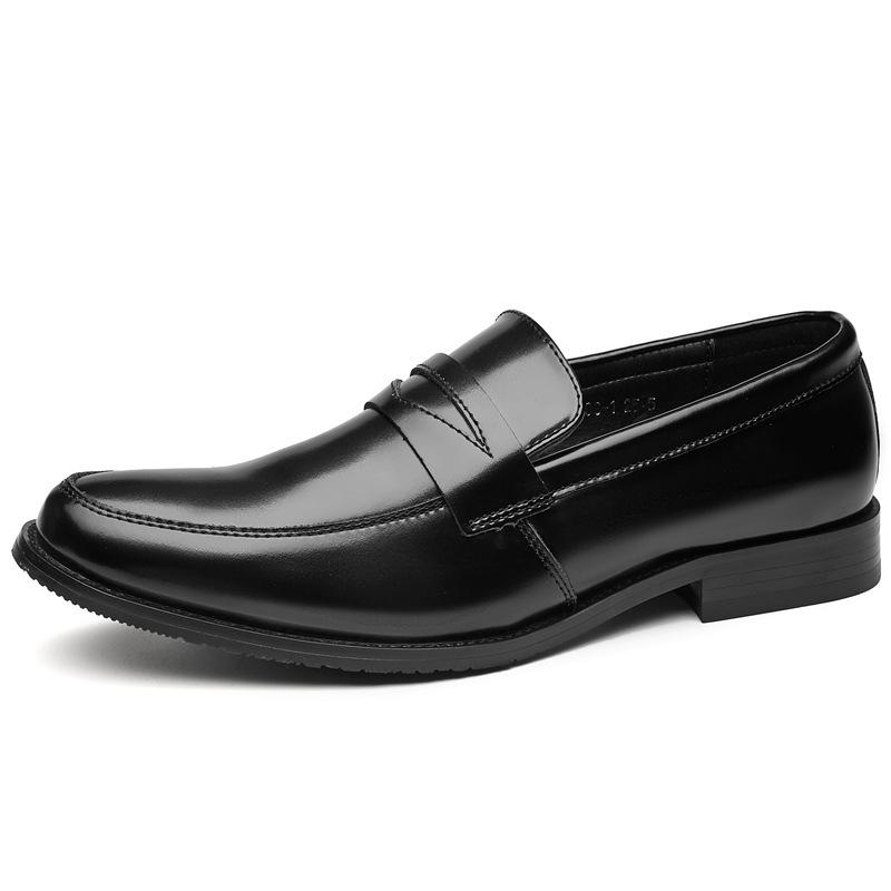 Neu Leder Ein Pedal Slip auf Loafers Business Formale herren Leder Schuhe Klassische Atmungsaktive 45 schwarz von Joom DACH