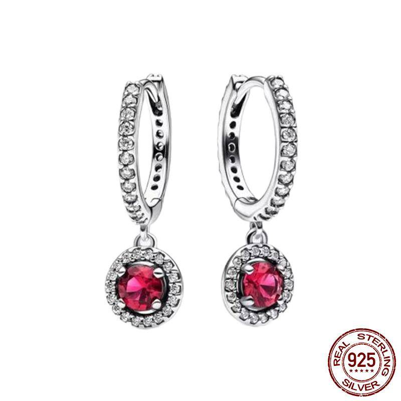 Neu S925 Sterling Silber Hoop Ohrringe Für Frauen Funkelnden Pflastern Sterne Mond Feder Luxus Feine Charms Engagement Hochzeit Ohrring von Joom DACH