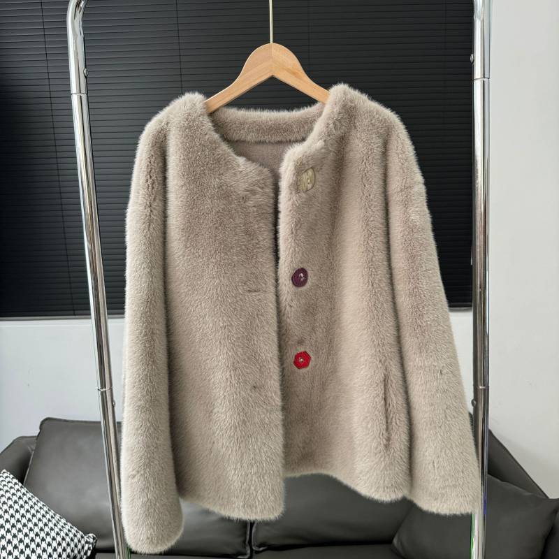 Neu Umweltfreundliche Pelzmantel Pelz Medium und Lange Pelzmantel Frauen one size fits all von Joom DACH