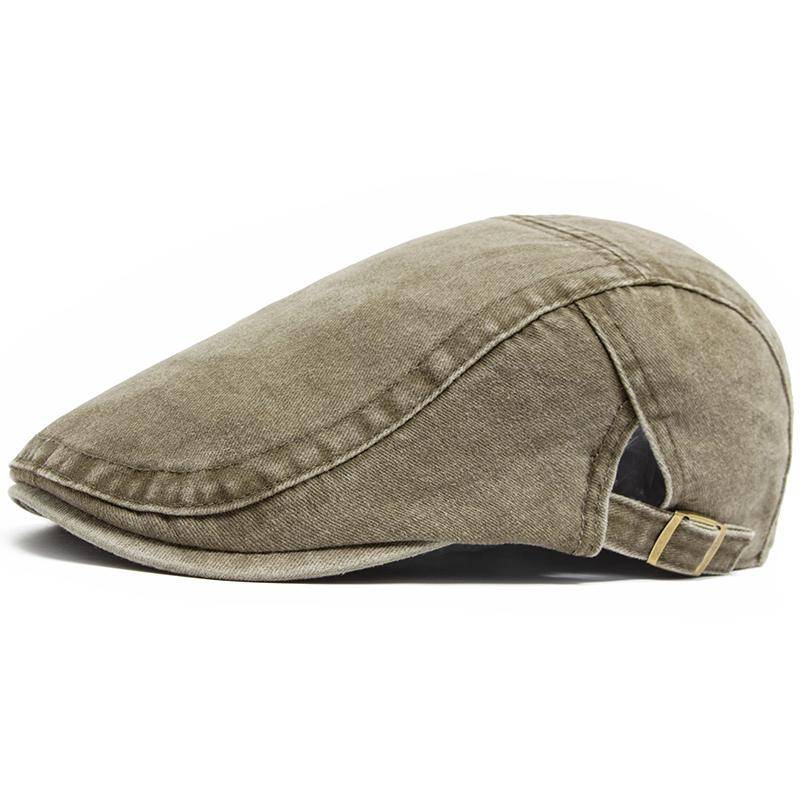 Neu Vintage Baumwolle Baskenmütze Männer Frauen Mode Flache Schirmmütze Casual Herbst Berets Retro Hut Newsboy Sommer Unisex One Size grasgrüne von Joom DACH