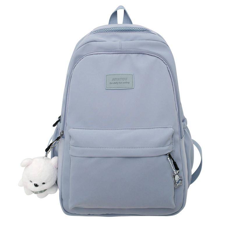 Neu Weibliche Mode Männer Hohe Kapazität Wasserdichte College Rucksack Trendy Frauen Laptop Schule Taschen Nette Mädchen Reise Buch Tasche Cool blau von Joom DACH