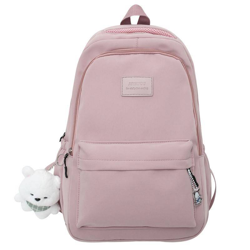 Neu Weibliche Mode Männer Hohe Kapazität Wasserdichte College Rucksack Trendy Frauen Laptop Schule Taschen Nette Mädchen Reise Buch Tasche Cool rosa von Joom DACH