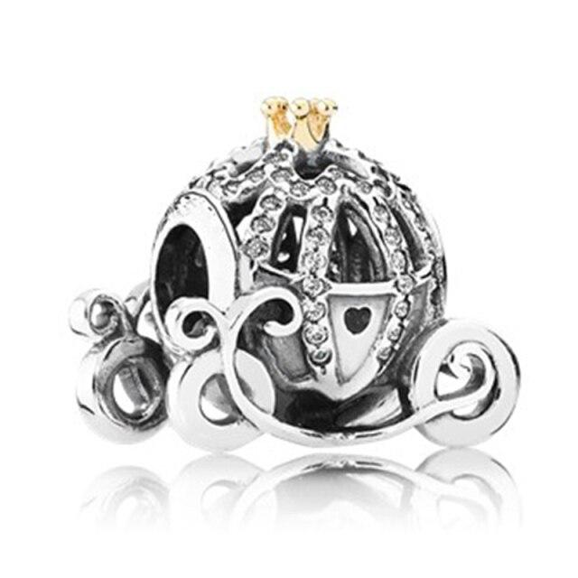 Neu Zirkon Krone Anhänger Perle Sicherheit Kette Fit Original Mode Charms Silber Farbe Armband Frauen Mädchen Schmuck Custom von Joom DACH