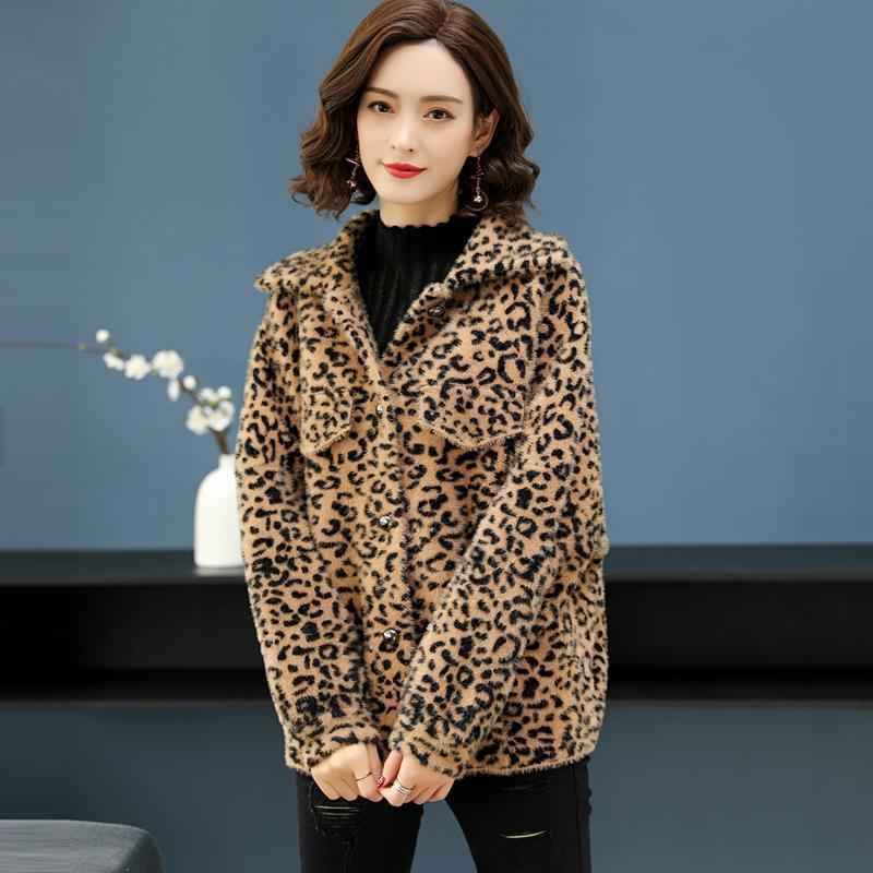 Neu eingetroffene Herbstkleidung für Damen - Kunstnerz-Pelzjacke mit Leopardenmuster und Strickpullover - Kurzer Herbstmantel One Size kamelfarben Neu eingetroffene Herbstkleidung für Damen - Kunstnerz-Pelzjacke mit Leopardenmuster und Strickpullover - Kurzer Herbstmantel One Size kamelfarben von Joom DACH