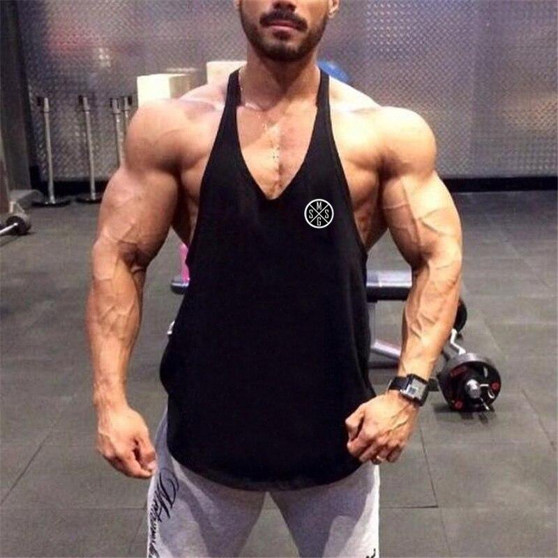 Neu eingetroffene Herren-Sport-String-Unterhemden, ärmellos, Fitness, Bodybuilding, Tanktops, Fitnessstudio, Workout-Kleidung für Männer XXL schwarz von Joom DACH
