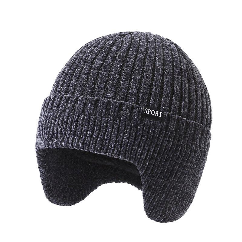 Neu hinzufügen Pelzgefütterte warme Wintermützen Stilvolle weiche Beanie-Mütze für Männer und Frauen Klassische gestrickte Ohrenklappenmütze Warme Mützen mit Ohren 54cm-62cm von Joom DACH
