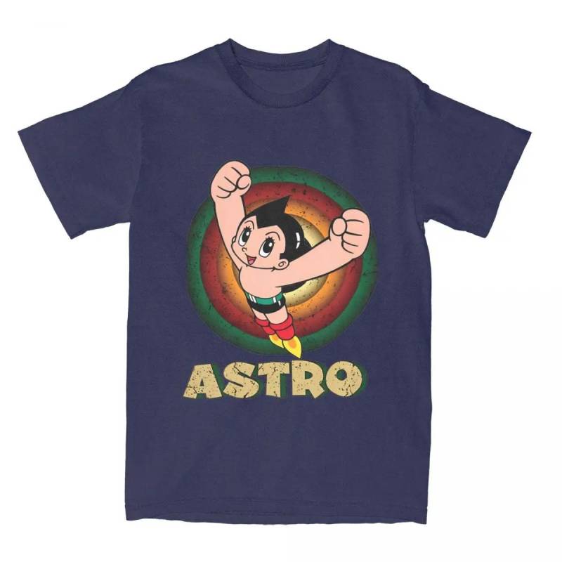 Neuankömmling Herren Klassische Cartoon Astro Boy Hemd Bekleidung Japan Manga Mighty Atom Astroboy T-Shirt Kleidung T-Shirt XXL navy blau von Joom DACH