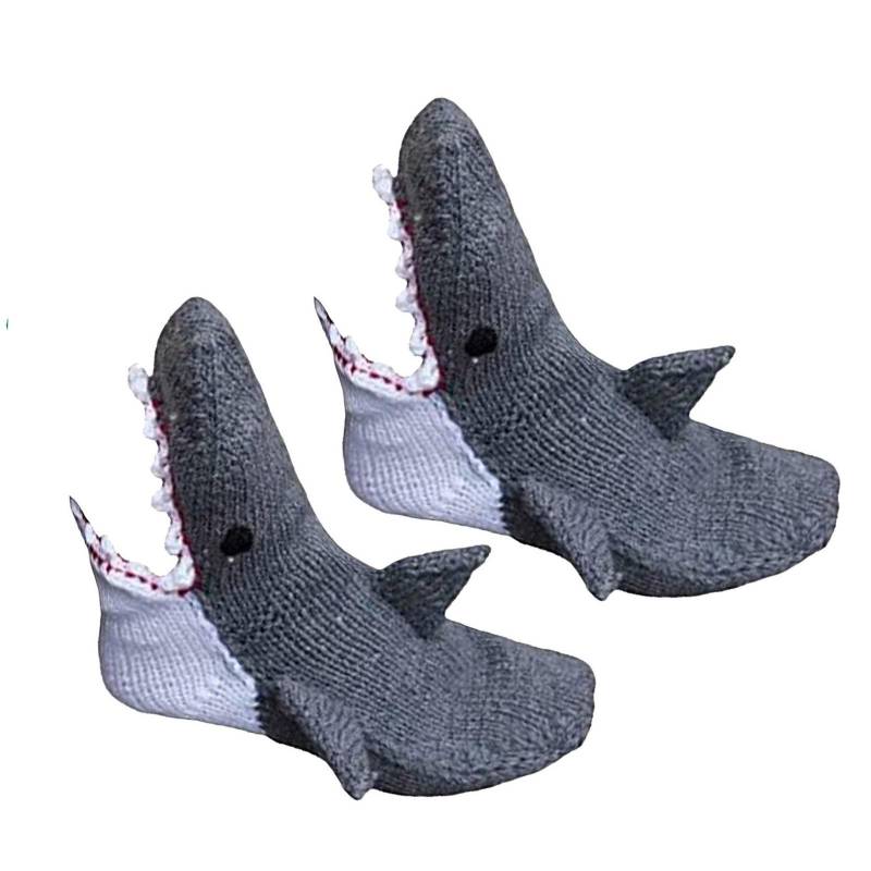 Neuartige Tierstrick-Krokodil-Socken, Fisch, Hai, Chamäleon, Unisex, Winter, warme Bodensocke für Männer und Frauen, Weihnachtsgeschenk 1 Pair von Joom DACH
