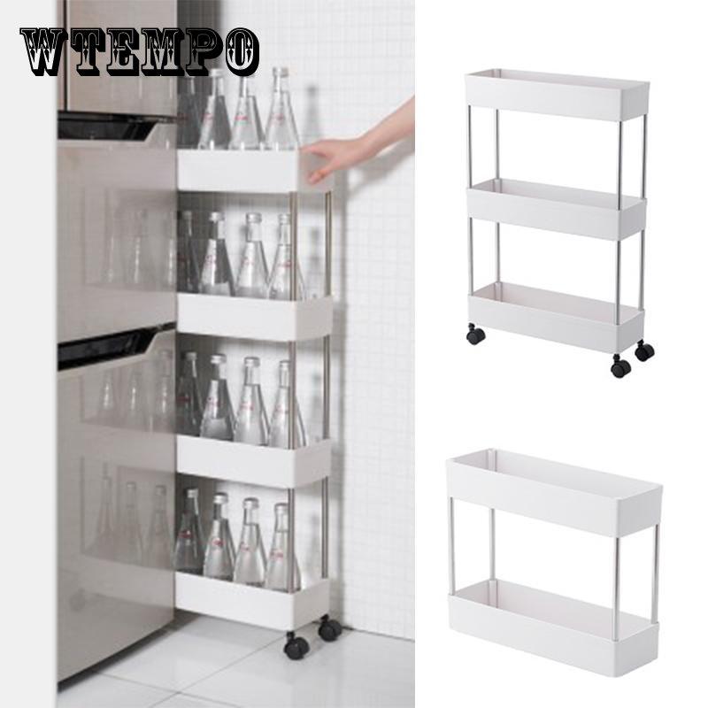 Neue 2/3/4 Schicht Bewegliche Lagerung Rack Küche Bad Slim Slide Organisatoren Regal Turm Montieren Räder Platzsparende Organizer Neue 2/3/4 Schicht Bewegliche Lagerung Rack Küche Bad Slim Slide Organisatoren Regal Turm Montieren Räder Platzsparende Organizer von Joom DACH