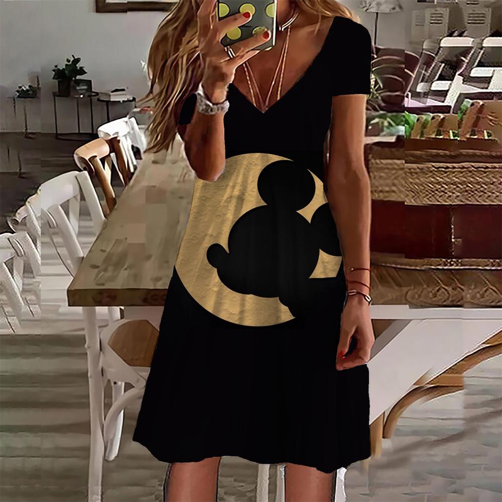 Neue 2024 Sommerkleider Damen Disney Mickey Mouse Print Kleid Damen Kleidung Casual Retro Kurzarm Lose Plus Size Kleid M Neue 2024 Sommerkleider Damen Disney Mickey Mouse Print Kleid Damen Kleidung Casual Retro Kurzarm Lose Plus Size Kleid M von Joom DACH
