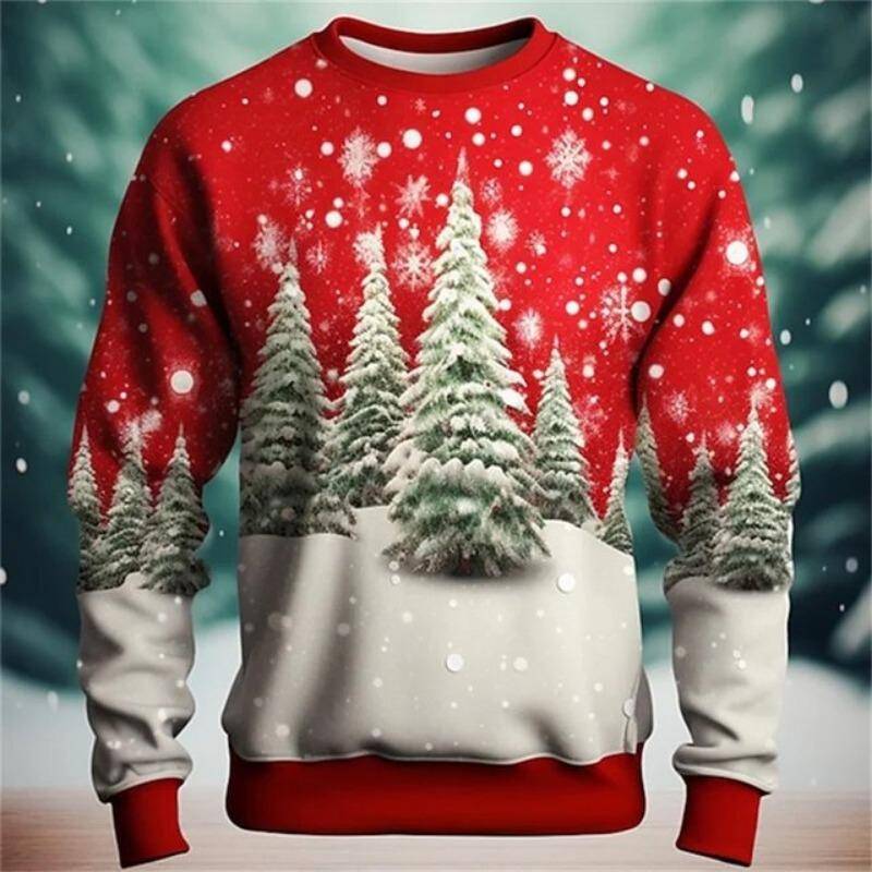 Neue 3D Frohe Weihnachten Sweatshirts Für Männer Mode Santa Claus Grafik Rundhals Pullover Lustige Hoodie y2k Nette herren kleidung 2XL von Joom DACH