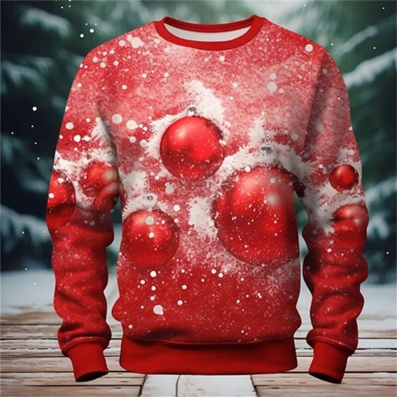 Neue 3D Frohe Weihnachten Sweatshirts Für Männer Mode Santa Claus Grafik Rundhals Pullover Lustige Hoodie y2k Nette herren kleidung 2XL von Joom DACH