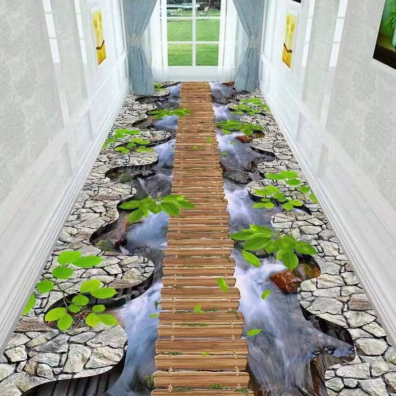 Neue 3D Spaß Abenteuer Korridor Fußmatte Schlafzimmer Küche Boden Matte Dekoration Spiel Fußmatte Teppich Idyllischen Teppich Wohnzimmer W80*H200CM von Joom DACH