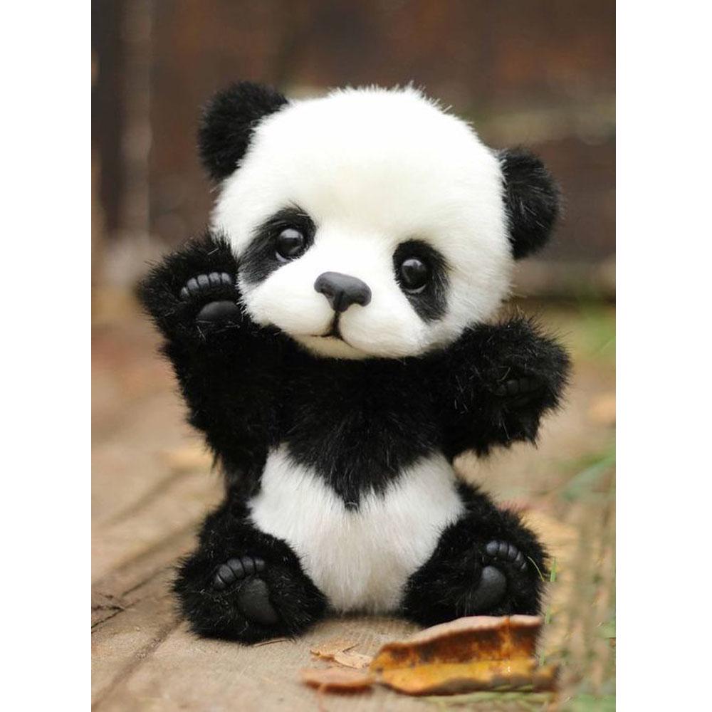 Neue 5D-Diamant-Malerei zum Selbermachen, Panda-Stickerei, quadratisch/rund, Diamant-Kreuz, bestickt, Diamant-Mosaik-Gemälde, Dekoration Full Square (20X30CM) von Joom DACH