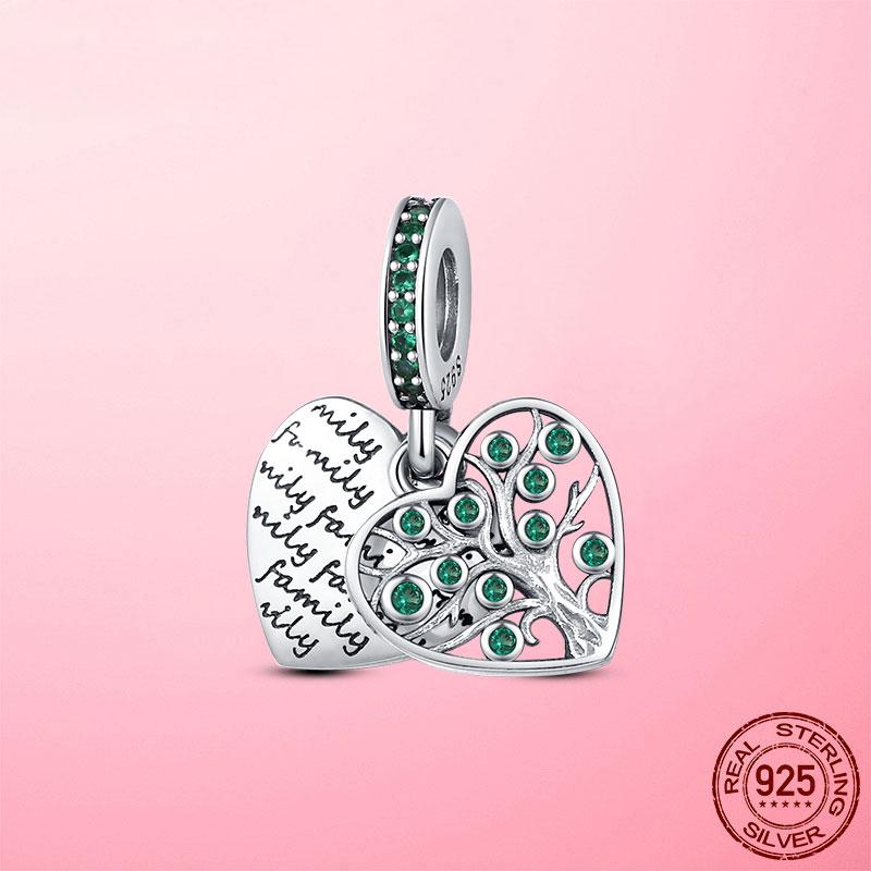 Neue 925er Silber Herz & Mama Anhänger Charms passen Frauen Original Armband Halskette 925er Silberschmuck Muttertagsgeschenk von Joom DACH