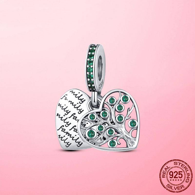 Neue 925er Silber Herz & Mama Anhänger Charms passen Frauen Original Armband Halskette 925er Silberschmuck Muttertagsgeschenk von Joom DACH