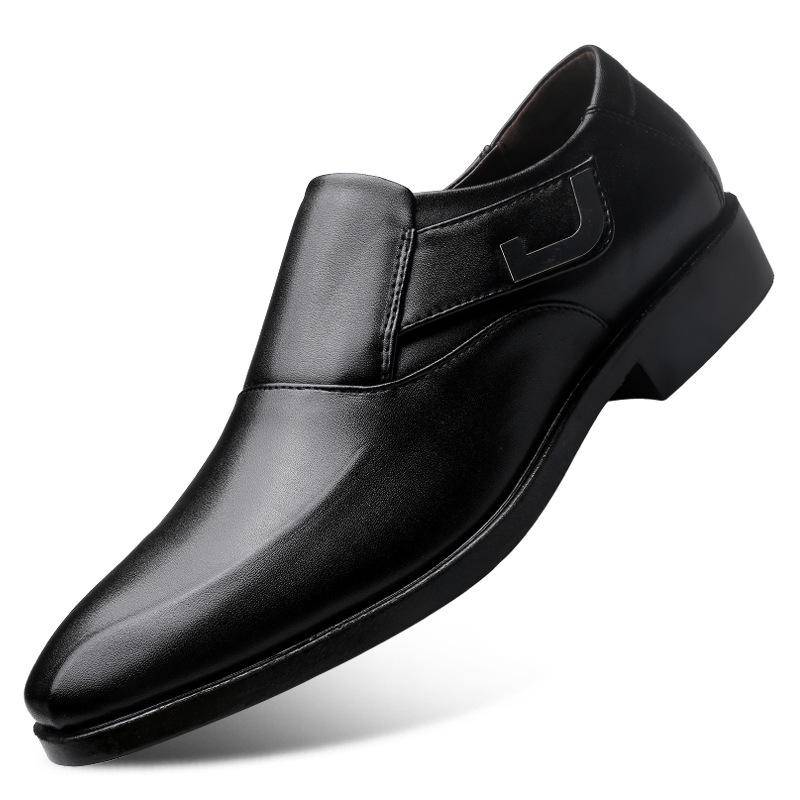 Neue All-Match-Herrenschuhe Große Lederschuhe Herren Business Formale Schuhe Herren Hochzeitsschuhe 42 schwarz von Joom DACH