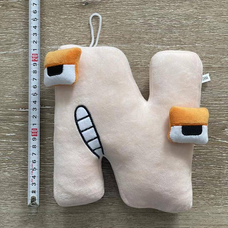 Neue Alphabet Lore Plüschpuppe, weich gefüllt, niedliches Cartoon-Charakter-Plüschtier für Kinder, Weihnachten N von Joom DACH