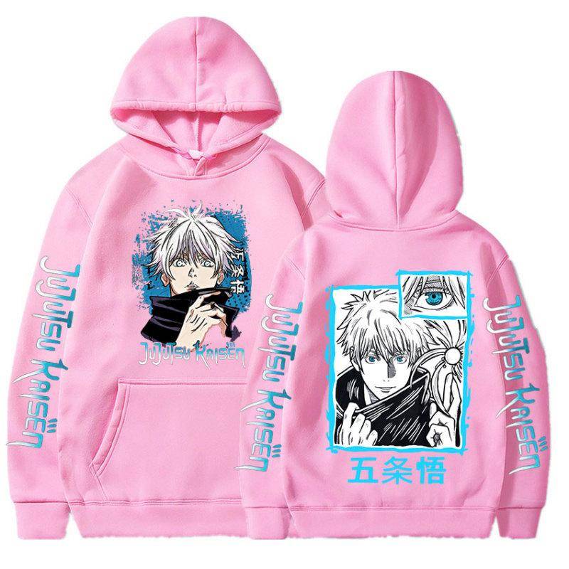 Neue Anime Jujutsu Kaisen Satoru Gojo Hoodie Übergroßen Herbst Winter Fleece Sweatshirt Männer Frauen Langarm Pullover S von Joom DACH