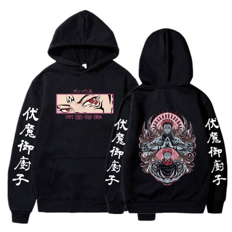 Neue Anime Jujutsu Kaisen Satoru Gojo Hoodie Übergroßen Herbst Winter Fleece Sweatshirt Männer Frauen Langarm Pullover S von Joom DACH