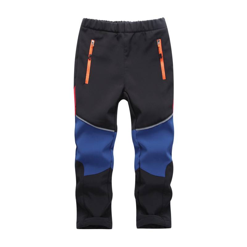 Neue Ankunft Kinder Outdoor Softshell Hosen Wasserdicht Atmungsaktiv Langlebig Warm Klettern Hosen Frühling Herbst für Jungen Mädchen 130 schwarz/blau von Joom DACH