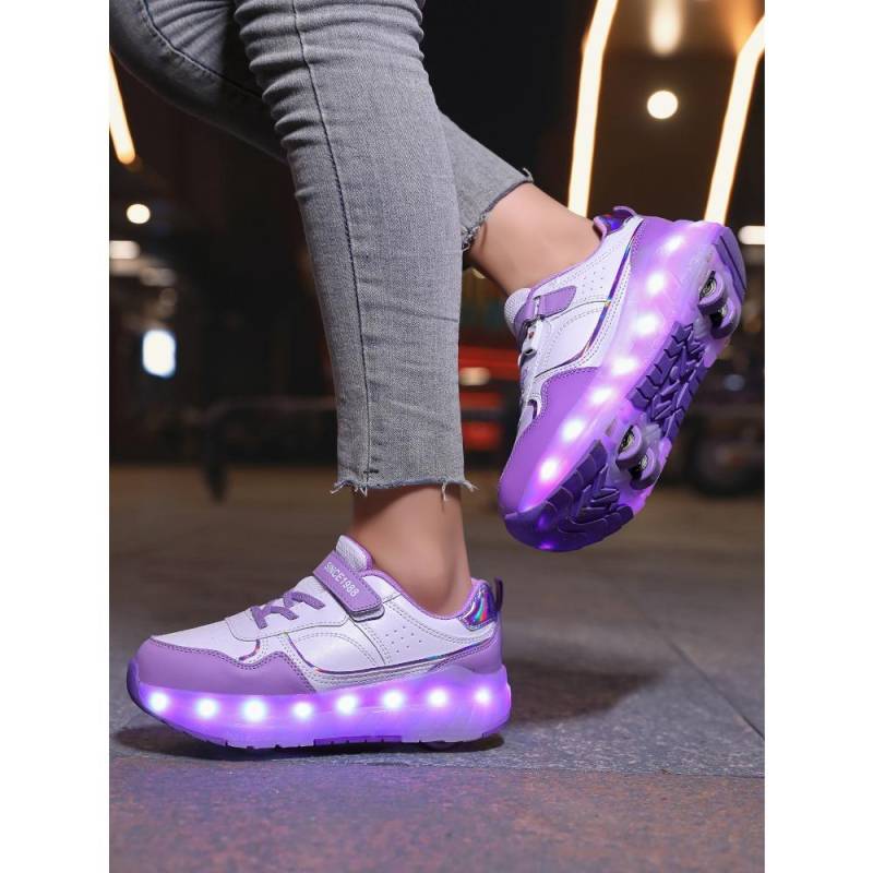 Neue Ausreißer-Schuhe Mädchen Erwachsene Vierrad-Rollschuhe Studenten-Ausreißer-Schuhe Kinder-Räder Abnehmbare Deformierte Jungen-Schuhe 40 von Joom DACH