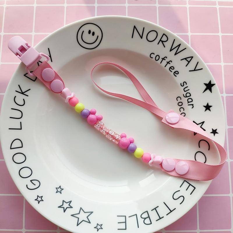 Neue Baby Schnuller Clip Kette Dummy Halter Für Brustwarzen Kinder Schnuller Clips Schnuller Halter Einstellbare Halter für Brustwarzen rosa von Joom DACH