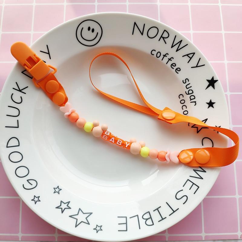 Neue Baby Schnuller Clip Kette Dummy Halter Für Brustwarzen Kinder Schnuller Clips Schnuller Halter Einstellbare Halter für Brustwarzen orange von Joom DACH