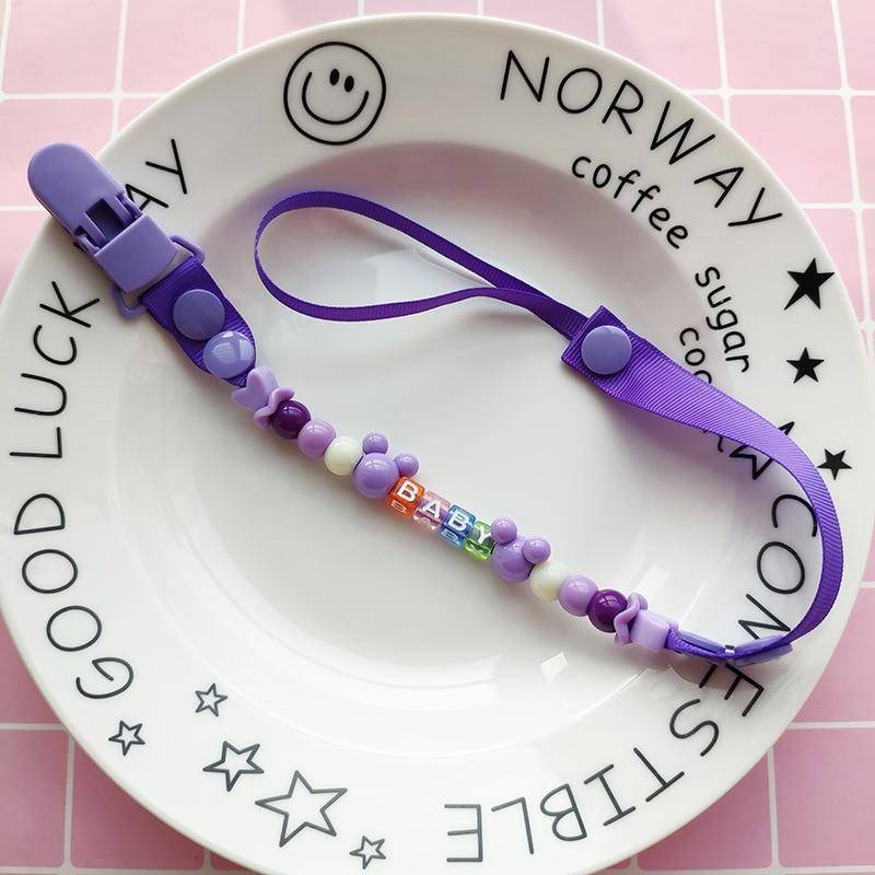 Neue Baby Schnuller Clip Kette Dummy Halter Für Brustwarzen Kinder Schnuller Clips Schnuller Halter Einstellbare Halter für Brustwarzen dunkelviolette von Joom DACH