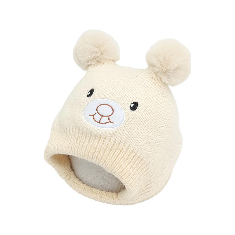 Neue Bären-Kinder-Strickmütze für den Winter mit Ohrenschutz & Schal One Size von Joom DACH
