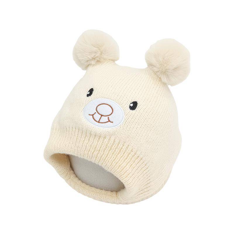 Neue Bären-Kinder-Strickmütze für den Winter mit Ohrenschutz & Schal One Size von Joom DACH