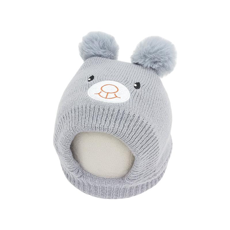 Neue Bären-Kinder-Strickmütze für den Winter mit Ohrenschutz & Schal One Size von Joom DACH