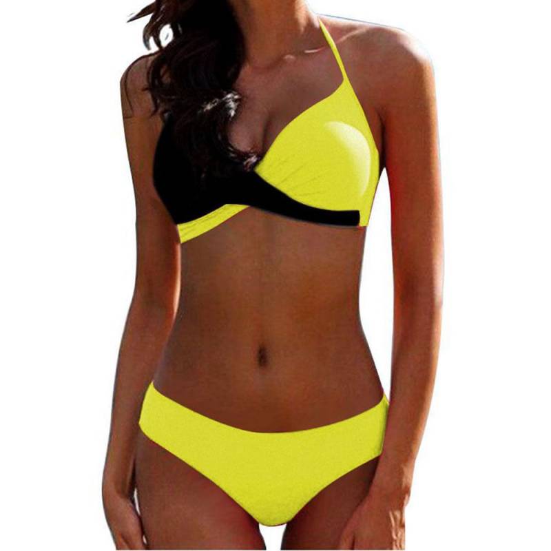 Neue Bikini Push Up Bademode Frauen Badeanzug Schwimmen Badeanzug Plus Größe Bikinis Set XL von Joom DACH