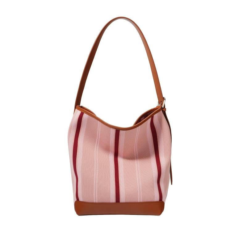 Neue Bucket-Umhängetasche mit großem Fassungsvermögen für Damen aus Canvas, Pendeln, Mode, schlicht, vielseitig, Unterarm-Tote von Joom DACH