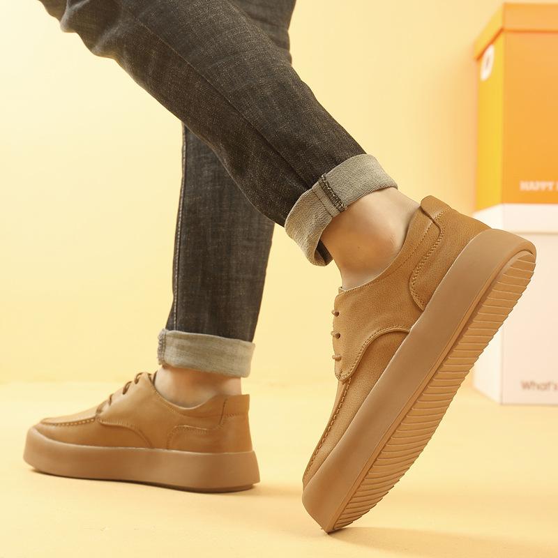 Neue Business Casual Lederschuhe Herren Frühling Weiche Sohle Atmungsaktiv Herrenschuhe Echtes Leder Allround Trendschuhe 44 von Joom DACH