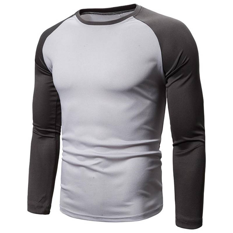 Neue Casual Mode Streetwear Langarm T-shirt Männer Frau Fitness Raglan Ärmeln T Hemd Männlich Tops Frühling Herbst Kleidung M licht grau von Joom DACH