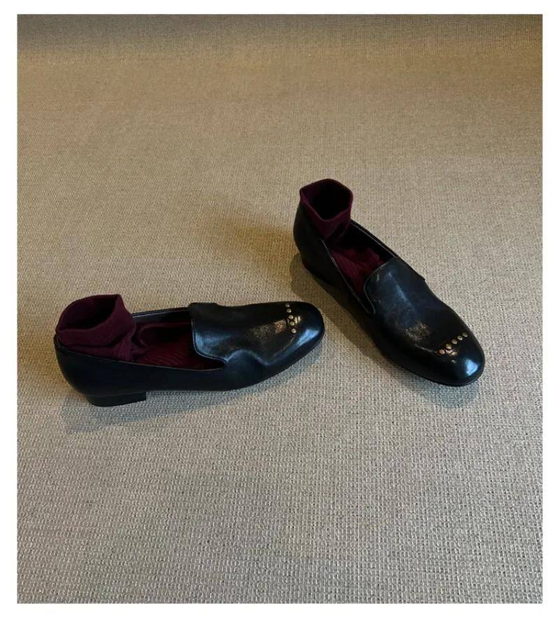 Neue Damen Ballerinas Schuhe Slipper Loafers Weiches Leder Damen Mokassins Flache Bootsschuhe Ballerina Zapatos Mujer 40 schwarz von Joom DACH