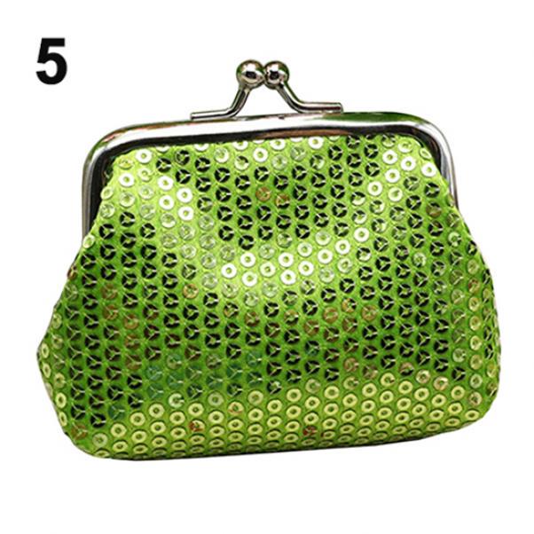 Neue Damen-Geldbörse mit Pailletten, Bling-Bling-Clutch, glitzernde Mini-Geldbörse mit praktischer Schnalle one size grün von Joom DACH