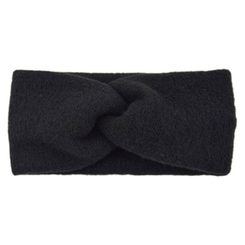 Neue Damen Mädchen Einfarbig Haarband Gestrickte Wolle Stirnbänder Vintage Cross Turban Bandage Ohrwärmer Haarbänder Haaraccessoires schwarz von Joom DACH