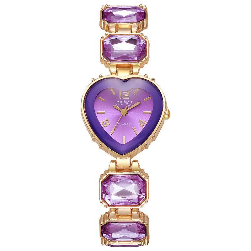 Neue Damen Quarz Uhr Mode Lässige Damen Kleiduhr Luxusmarke Armbanduhr Geschenk Uhr Dropshipping violett von Joom DACH