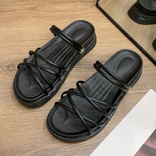 Neue Damen Sandalen Sommer Hausschuhe Weiblich Outdoor Strand Damenschuhe Lässige Gladiator Plateau Schuhe Damenschuhe Sandalen 40 schwarz von Joom DACH