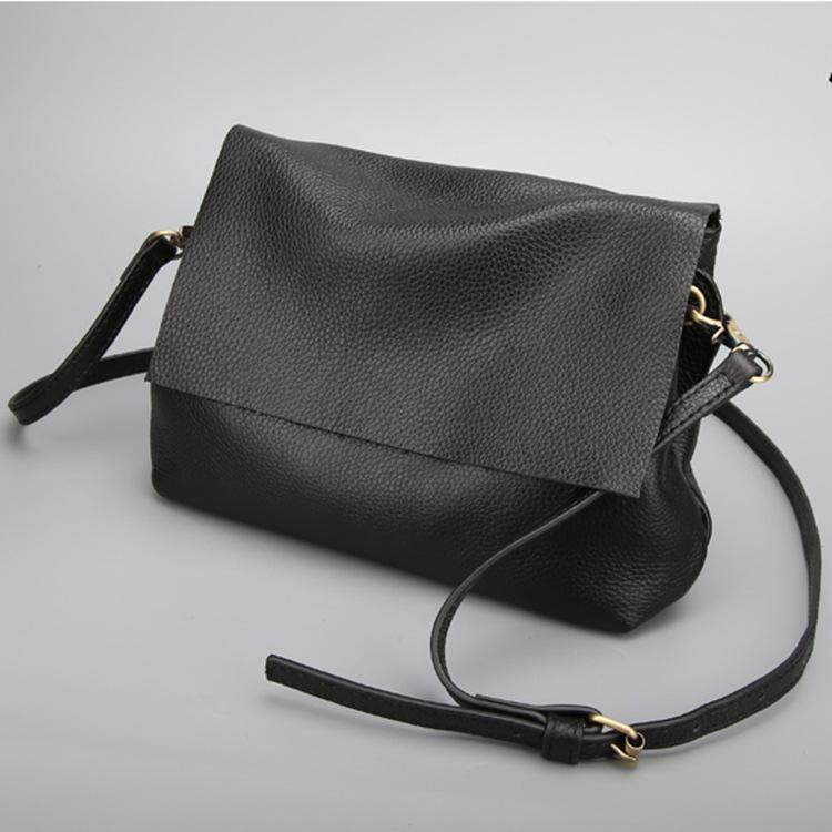 Neue Damen Schultertasche Mode Rindsleder Umhängetasche Kleine Quadratische Tasche schwarz von Joom DACH