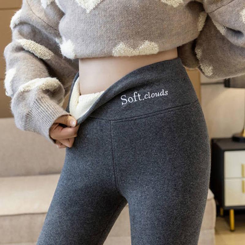 Neue Damen Winter High-Waist Samt Leggings - Schlankmachend, Warm, Übergröße Verfügbar 5XL 165-180 cm von Joom DACH
